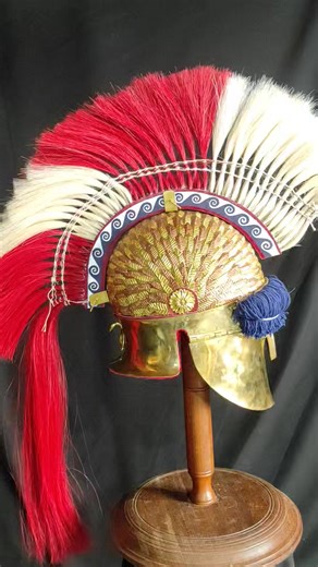 Ancient Greek Corinthian helmet, scaled type(Attic, second half 5th century BC). Bronze, copper, linen, horse hair,wood, wool. Hand made in Athens.Enjoy | HellenicArmors