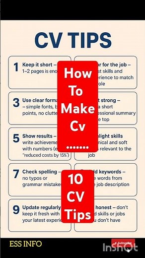 How to Make Cv | 10 CV Tips ! #cvtips #cv