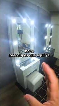 Tocador VANITY con Espejo Corredizo Oculto y Taburete | InCassa Muebles