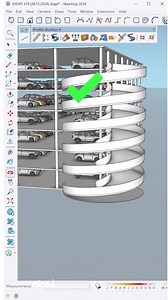 Designing an efficient spiral ramp for a multi-floor parking garage in SketchUp. This project blends architectural precision with functional design to optimize urban space utilization. A perfect example of 3D modeling for modern parking solutions! Nice Tower @topfans Nice Tower Pro Nice Tower Plus . #Architecture #Design #SketchUp #3DModeling #ParkingGarage #SpiralRamp #UrbanPlanning #ArchitecturalDesign #Visualization #nicetoweruk #nice_tower #nicetowers #nicetowerPro #nicetower | Nice Tower Pr