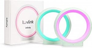 LuvLink Infinity Lamp v2 Award Winning Friendship Lamp - Simple Bluetooth Setup (Set of Two, Mint)
