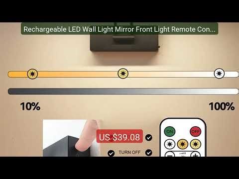 Rechargeable LED Wall Light Mirror Front Light Remote Control... — Amazing Value 2026 | Must Have!