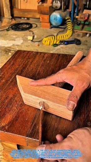 Smart Wooden Handle Locking Technique for Stronger Grip 🪵🔧.