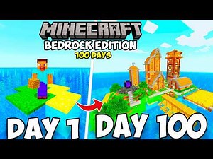 100 Days on a DESERTED ISLAND in Minecraft Bedrock Edition