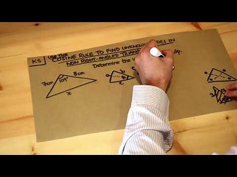 Key Skill - Use the cosine rule to find unknown sides in non right-angled triangles.