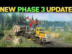 New DLC Update Caterpillar 745c Delivering Medium Logs in SnowRunner