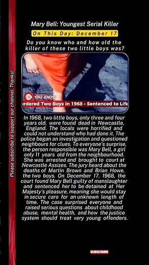 Britain's Youngest Serial Killer: The 11-Year-Old Who Murdered Two Boys | Mary Bell (1968)