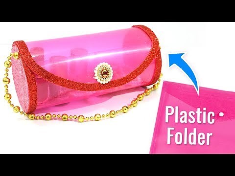Super Easy Best Out of Waste Craft Ideas From Old Plastic Folder | Recycling Craft Ideas