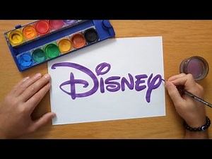 How to draw the purple Disney logo