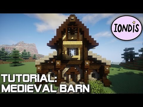Minecraft Tutorial: How To Build A Medieval Barn!