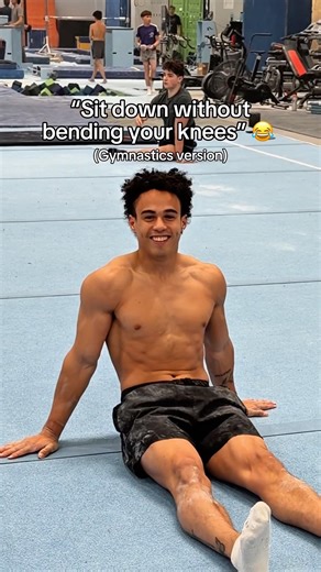 Can you sit Without Bending your Legs 😂 #gymnastics #gymnast #sports #opympics #olympic #challenge