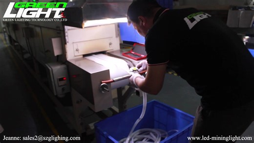 Anti-explosive mining led strip lights are measured & monitored by QC Specialist during manufacturing~