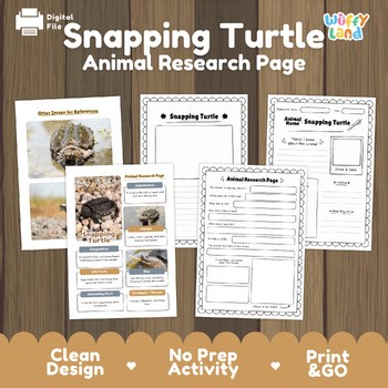Snapping Turtle Animal Research Project | Life Cycle Habitat Diet | Science Lite