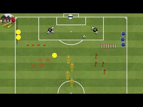 des exercices physiques avec et sans balle football