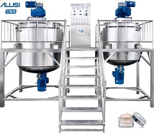 [Hot Item] Ointment Making Equipment Cosmetic Cream Production Homogenizer Vacuum Emulsifier Mixer Lotion Mixing Machine with Steam Heating
