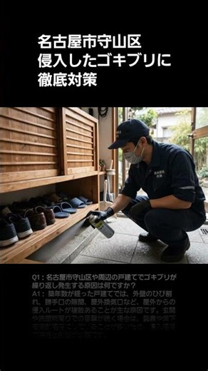 守山区侵入したゴキブリへ徹底対策｜玄関・洗面所の侵入経路を封鎖