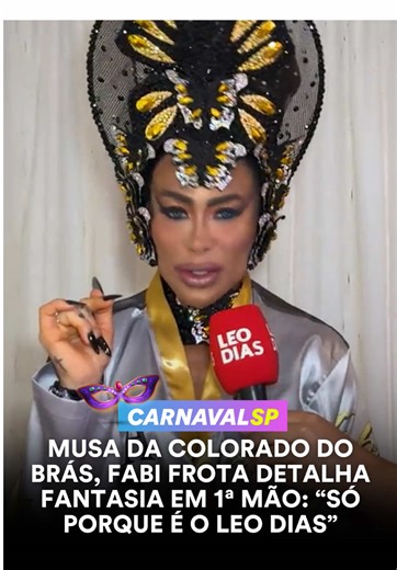 Fabi Frota Reveals Carnival Costume Details
