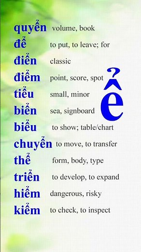 Learn 12 Essential Vietnamese Words with 'Ể' (ê + thanh hỏi) | Easy Vietnamese for Beginners English