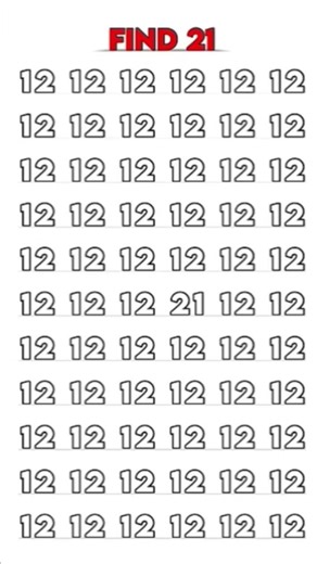 find Number 21 12 #maths #quiz #gk #worldfamouspaheliyan #iqtes #puzzle #iqlegend #facts #gym #gamer