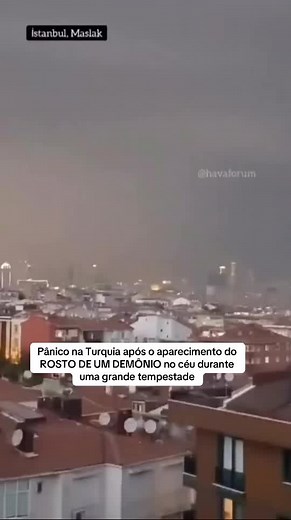 Rosto de um Demônio Aparece no Céu Durante Tempestade na Turquia