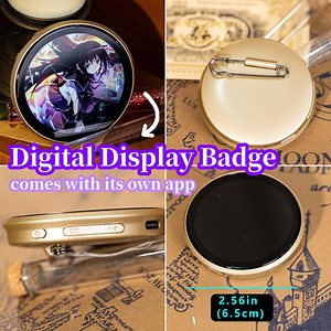 Customizable Electronic LED Badge Smart Display Pin With Programmable Video Photo Features Rechargeable Digital Brooch for Cosplay Anime - Etsy