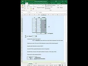 Practice with deviation scores