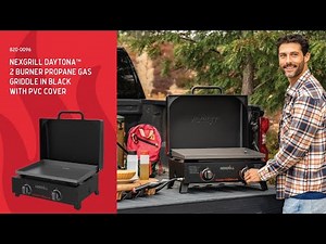 Daytona™ 2 Burner Propane Gas Griddle in Black with PVC Cover (820-0096)