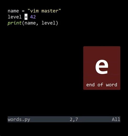VimFu — End of Word