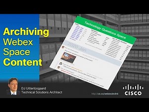 Archive Webex Space messages
