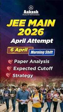 JEE Main 2026 Marks vs Percentile 📊 April 6 Morning Shift REAL Analysis⚠️