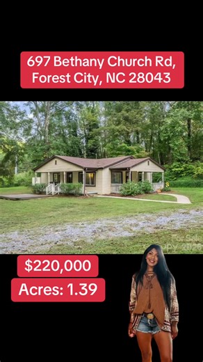 📍 697 Bethany Church Rd, Forest City, NC 28043 ✨ CHARM ESPACIO UBICACIÓN ✨ 🏡 3 recámaras 🌳 Más de 1.4 acres (fuera de límites de la ciudad) 🪟 Concepto abierto – ideal para convivir 🌤️ 2 porches techados deck trasero grande 🧺 Laundry room amplio 📍 Tranquilidad campestre a minutos de tiendas, escuelas y restaurantes 📞 Contáctanos hoy: • Eric Trejo: 828-302-7410 • Haydee: 828-302-0159 • Asistente Lendi: 980-422-2392 @Tú Realtor Favorito 😎 #ForestCityNC #CasaConTerreno #CountryLiving #Acrea