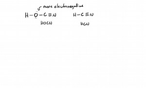 SOLVED:Which should be the stronger acid, HOCN or HCN? Explain bricfly. (In HOCN, the H ^  ion is attached to the O atom of the OCN - ion.)