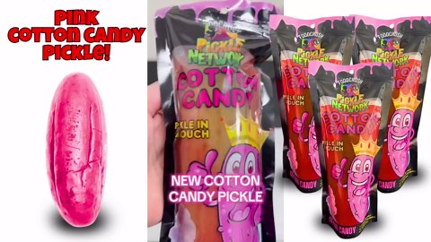 Cotton Candy Pickle Kit (PINK)-Tiktok Candy Gift Pouch (13 Pcs)-Gifts For Teens, Kids From Tiktok w Fruit Roll ups, skwinkles salsagheti Mexican candy snacks Variety Pack by Food Crush