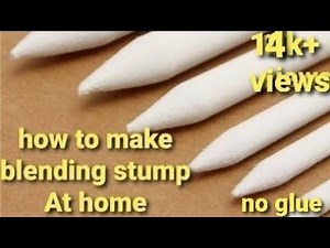 How to make a blending stump at home with only paper .( no glue ).