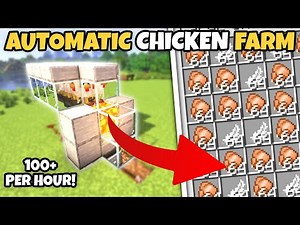 Minecraft EASIEST Automatic Cooked CHICKEN Farm (Tutorial) | 1.21