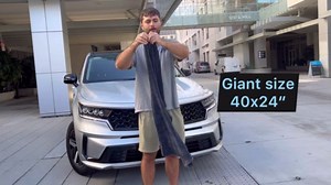 XL Car Drying Towel, 1300 GSM Professional Car Towel with Double Twisted Loop, Car Drying Towels Extra Large Super Absorbent, Microfiber Drying Towels for Cars, Trucks, SUVs - 40"x24", Gray