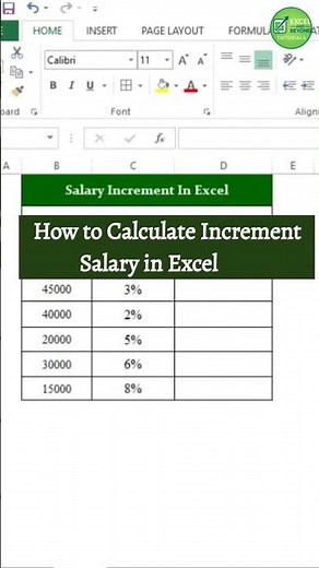 How to Calculate Salary Increment in Excel | Excel Salary Increment Sheet | #excel #excelformula