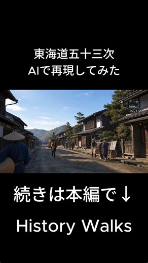 東海道五十三次をAIで歩いてみた #AI実写化 #東海道五十三次 #旧東海道 #日本史 #HistoryWalks