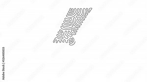 Self drawing animation of single line draw lightning bolt, electric power. Energy and thunder electricity symbol. Flash, power fast speed. Swirl curl style. Continuous line draw. Full length animated.