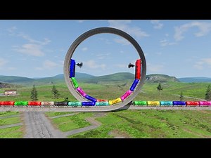 🚂Train vs 😱Loop Track Crashes BeamNG.Drive