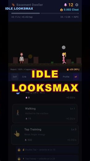 Idle Looksmax: Glow Up Android Game #android #glowup #looksmaxxing
