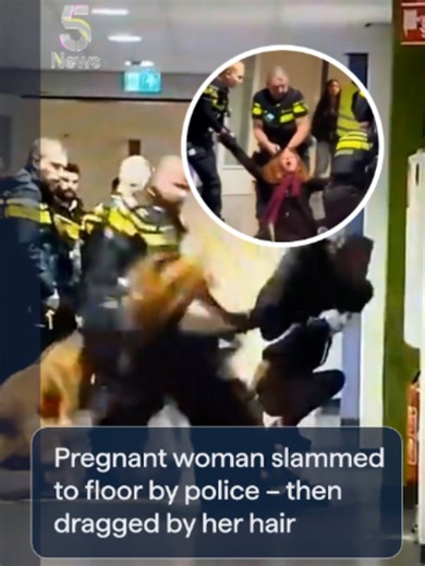 A video has gone viral of Dutch police pushing a heavily pregnant woman to the floor, then dragging her up a hallway by her hair. The incident, in Zeist, near Amsterdam, reportedly occurred at an asylum centre, with video emerging online on Friday. The woman involved, who has not been named, said she approached officers and asked if she could remain with her husband who was being detained after breaking a TV. Dutch police have said officers responded to reports of vandalism and threats involving