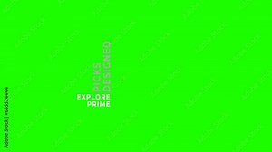 Animation Prime Picks slogan for online e-commerce business, motion effect video footage on green screen to design your business promotion animated video