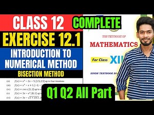 Class 12 Exercise 12.1 Q1 Q2 unit 12 Introduction to numerical method new maths book Sindh board