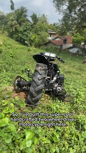 A fully hand-built prototype 2WD motorcycle.Real front-wheel power + rear-wheel power working together.This is how true traction looks. ️What do you think of this machine? #foryoupageシ #2wdbike #offroadlife #PrototypeBuild #InnovationInAction #fbreels #viralreels #BikeLovers | MotoLab | Facebook