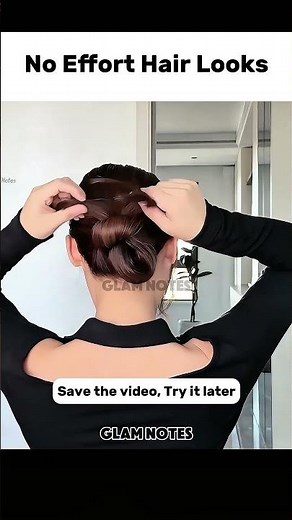 Elegant Twisted Low Bun Hairstyle | Easy Chic Bun Tutorial #TwistedBun #LowBunHairstyle #glamnotes
