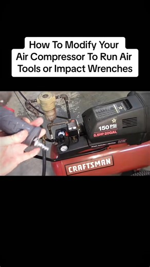 How To Modify Your Air Compressor To Run Air Tools or Impact Wrenches #cars #machine #engine #garage #brake #breakeisc #automotive #autoservices #oilchange #service #carservice #carrepair #reels #reelsfb #brakeRepair #fypシ゚ #fypシ゚viral #mechaniclife #autorepair #carcare #mechanicproblems #automotiveexpert #fixitright #garagelife #engineexpert #cartroubleshooting | Automotiveme chanical