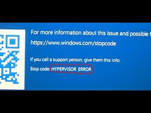 Fix HYPERVISOR ERROR Blue Screen (BSOD) Error On Windows 11/10 PC