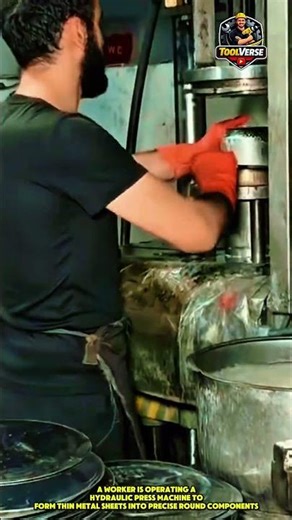Hydraulic Press Machine Shaping Precision Round Metal Components #metalformingmachine