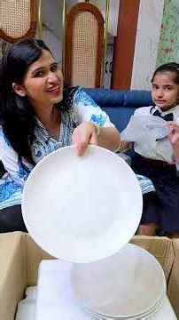 Set of four ceramic plates